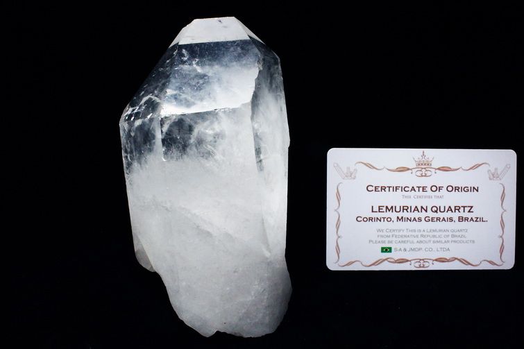 レムリアンシード水晶 原石 ミナスジェライス州コリント産 ※証明書付き[T370-5005] 1枚目
