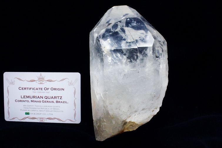 レムリアンシード水晶 原石 ミナスジェライス州コリント産 ※証明書付き[T370-5006] 1枚目