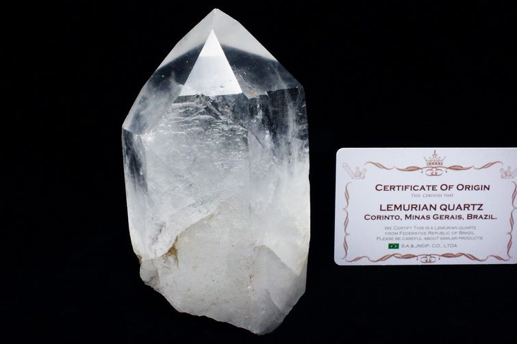 レムリアンシード水晶 原石 ミナスジェライス州コリント産 ※証明書付き[T370-5007] 1枚目