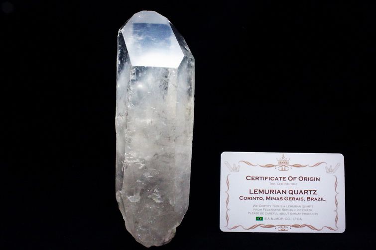 レムリアンシード水晶 原石 ミナスジェライス州コリント産 ※証明書付き[T370-5008] 1枚目
