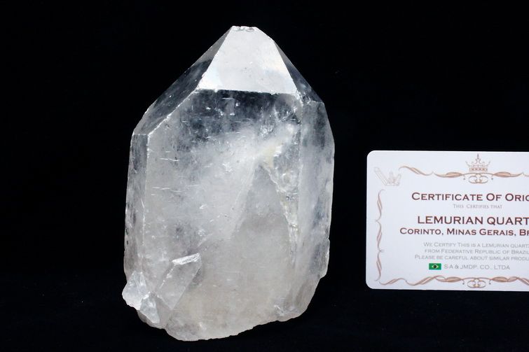 レムリアンシード水晶 原石 ミナスジェライス州コリント産 ※証明書付き[T370-5009] 1枚目