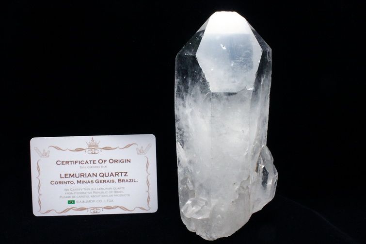 レムリアンシード水晶 原石 ミナスジェライス州コリント産 ※証明書付き[T370-5012] 1枚目
