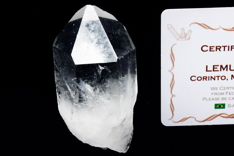 レムリアンシード 虹入り 水晶 原石 ミナスジェライス州コリント産 ※証明書付き[T370-5018] 1枚目