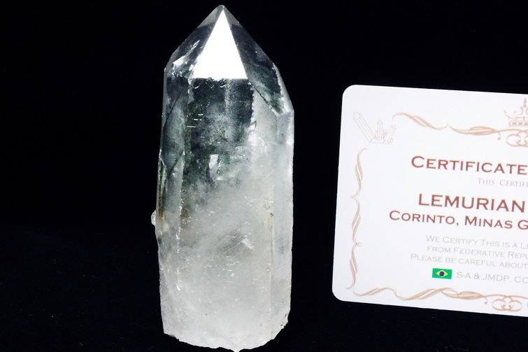 レムリアンシード ファントム水晶 原石 ミナスジェライス州コリント産 ※証明書付[T370-5020] 1枚目