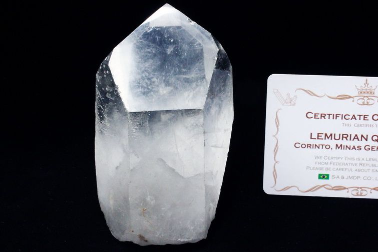 レムリアンシード ファントム水晶 原石 ミナスジェライス州コリント産 ※証明書付[T370-5021] 1枚目