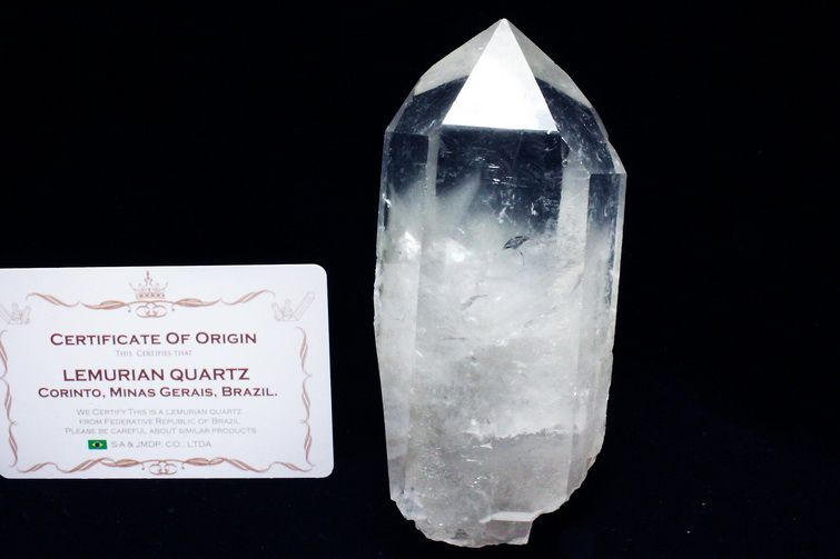 レムリアンシード ファントム水晶 原石 ミナスジェライス州コリント産 ※証明書付[T370-5022] 1枚目