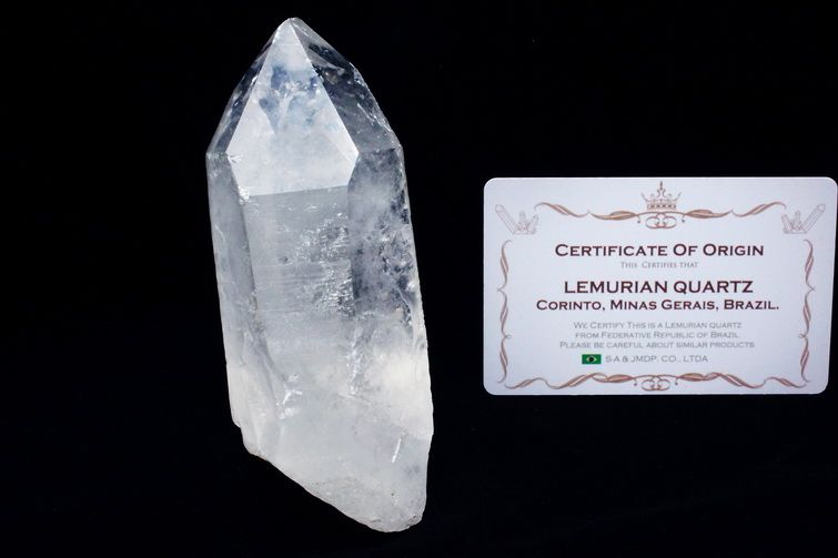レムリアンシード水晶 原石 ミナスジェライス州コリント産 ※証明書付き[T370-5025] 1枚目