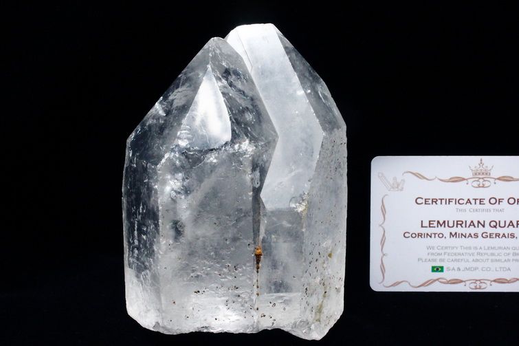 レムリアンシード水晶 原石 ミナスジェライス州コリント産 ※証明書付き[T370-5026] 1枚目