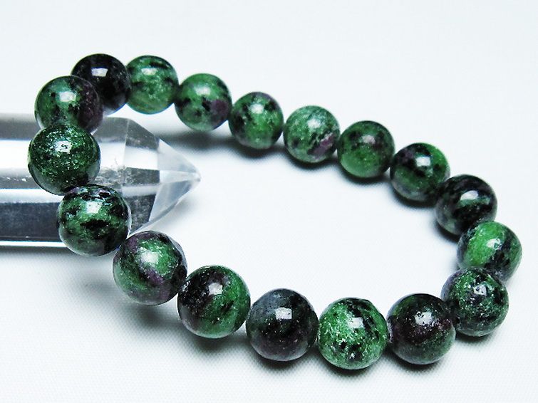 ルビーインゾイサイト ブレスレット 12mm [t372-3117] 1枚目