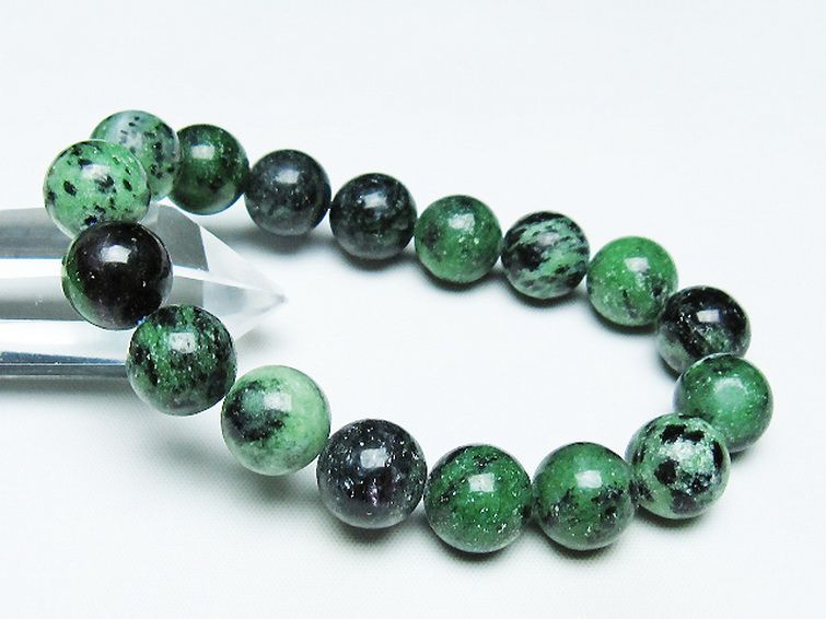 ルビーインゾイサイト ブレスレット 13mm [T372-3426] 1枚目