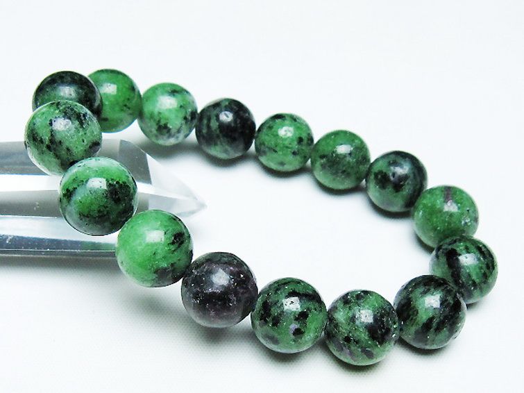 ルビーインゾイサイト ブレスレット 13mm [t372-3430] 1枚目