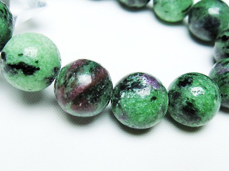 ルビーインゾイサイト ブレスレット 13mm [t372-3433] 3枚目