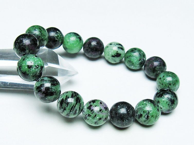 ルビーインゾイサイト ブレスレット 13mm [T372-3435] 1枚目