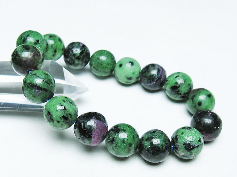 ルビーインゾイサイト ブレスレット 13mm [T372-3446] 1枚目