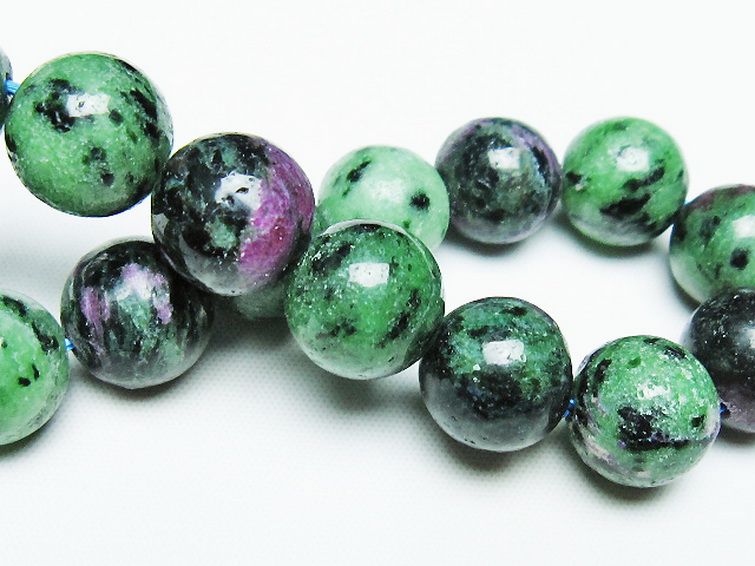 ルビーインゾイサイト ブレスレット 13mm [T372-3446] 2枚目