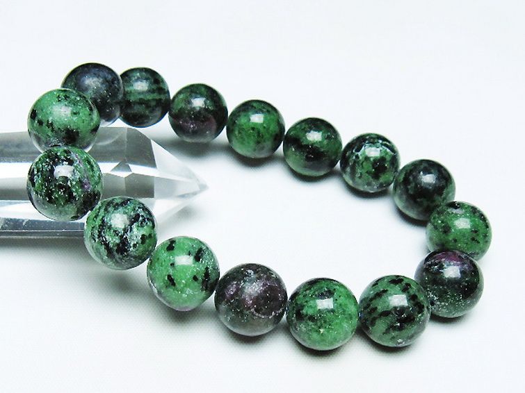 ルビーインゾイサイト ブレスレット 14mm [T372-3456] 1枚目