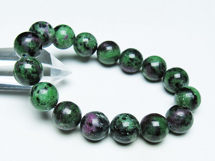 ルビーインゾイサイト ブレスレット 14mm [T372-3457] 1枚目