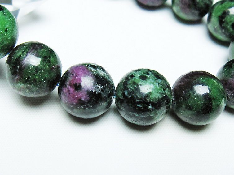 ルビーインゾイサイト ブレスレット 14mm [T372-3457] 3枚目