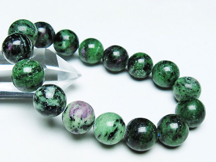 ルビーインゾイサイト ブレスレット 13mm [T372-3469] 1枚目