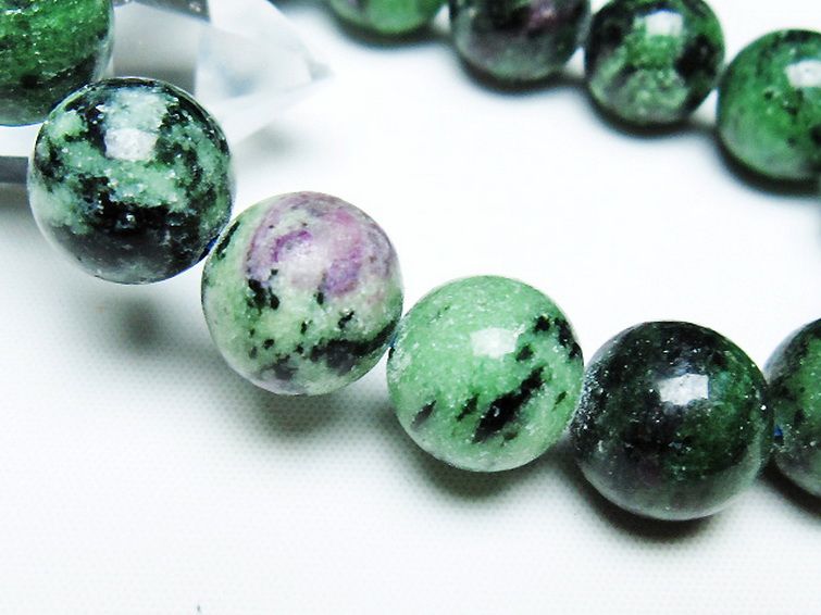 ルビーインゾイサイト ブレスレット 13mm [T372-3469] 3枚目