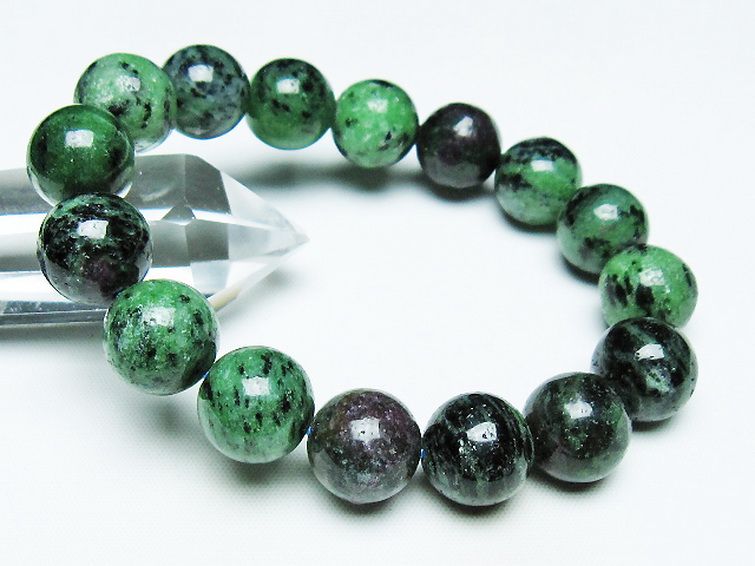 ルビーインゾイサイト ブレスレット 14mm [t372-3496] 1枚目
