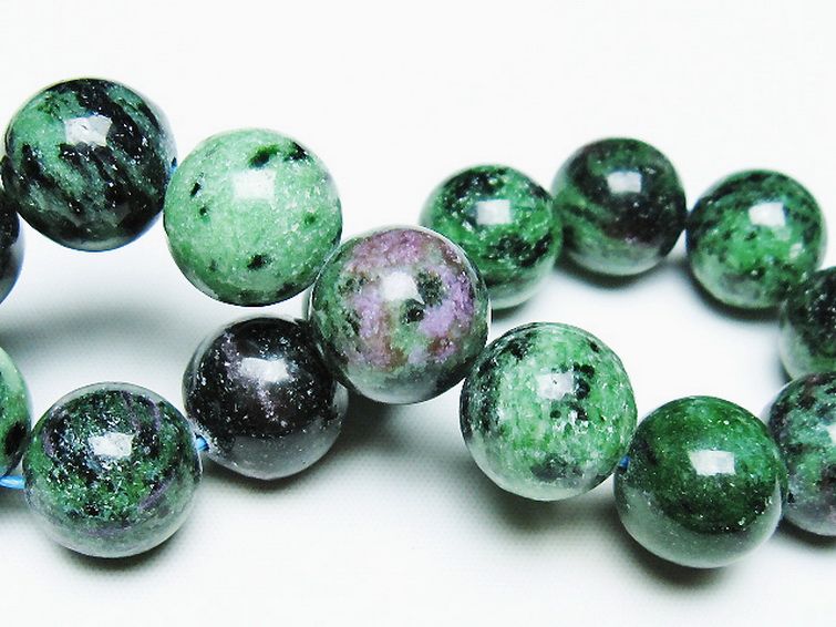 ルビーインゾイサイト ブレスレット 15mm [T372-3506] 2枚目