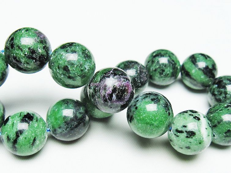 ルビーインゾイサイト ブレスレット 15mm [t372-3507] 2枚目