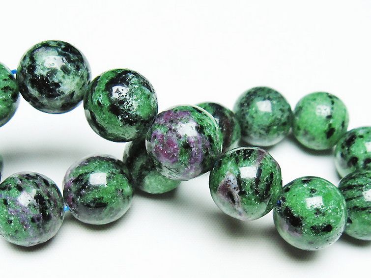 ルビーインゾイサイト ブレスレット 15mm [T372-3512] 2枚目