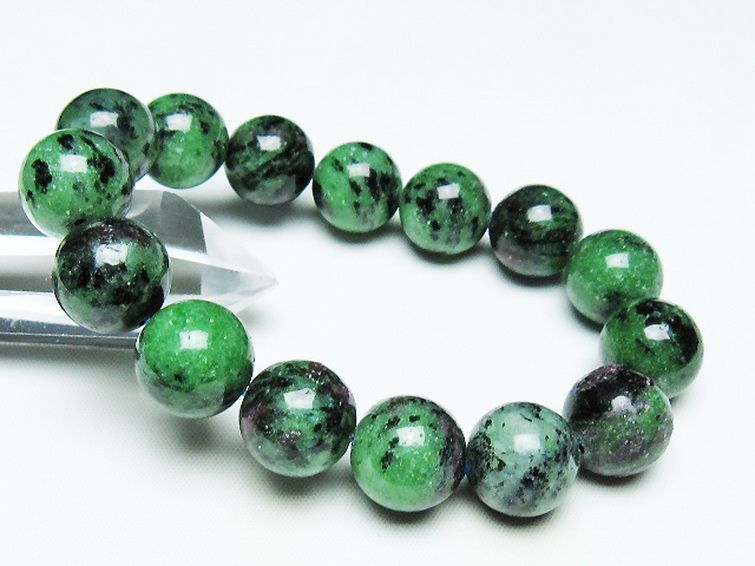 ルビーインゾイサイト ブレスレット 15mm [T372-3514] 1枚目