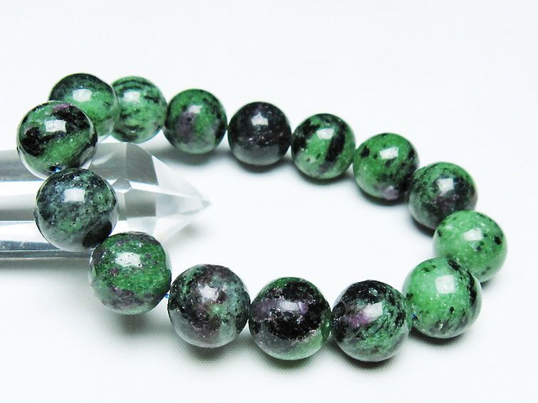 ルビーインゾイサイト ブレスレット 15mm [T372-3519] 1枚目