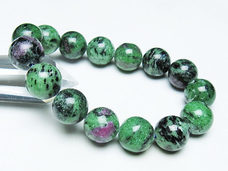 ルビーインゾイサイト ブレスレット 15mm [t372-3524] 1枚目