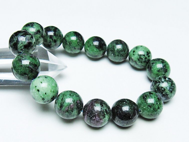 ルビーインゾイサイト ブレスレット 15mm [T372-3530] 1枚目