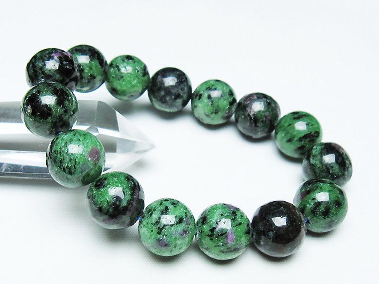 ルビーインゾイサイト ブレスレット 14mm [T372-3534] 1枚目