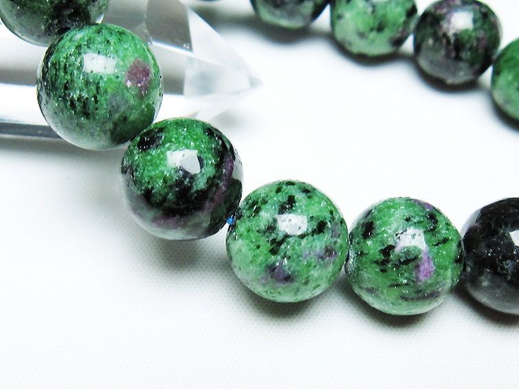 ルビーインゾイサイト ブレスレット 14mm [T372-3534] 3枚目