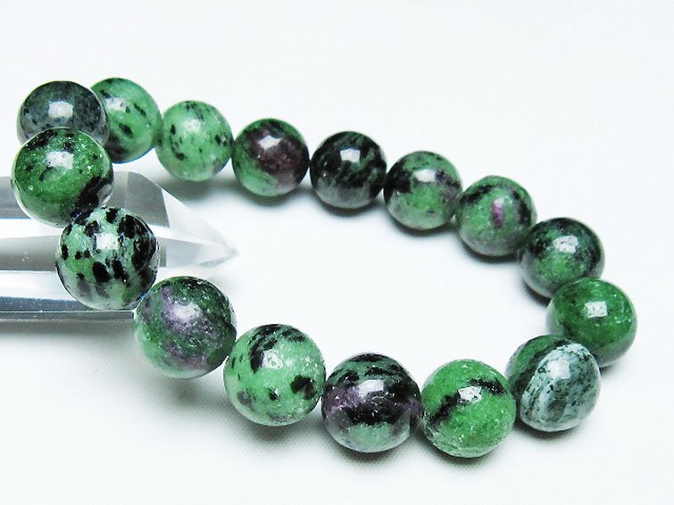 ルビーインゾイサイト ブレスレット 14mm [T372-3538] 1枚目