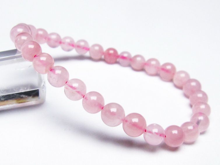 ローズクォーツ ブレスレット 6mm [t373-5645] 1枚目