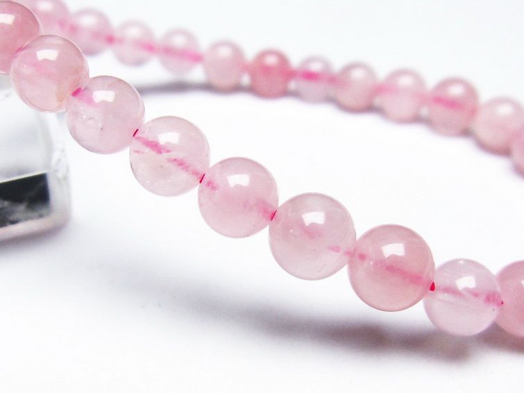 ローズクォーツ ブレスレット 6mm [t373-5645] 3枚目
