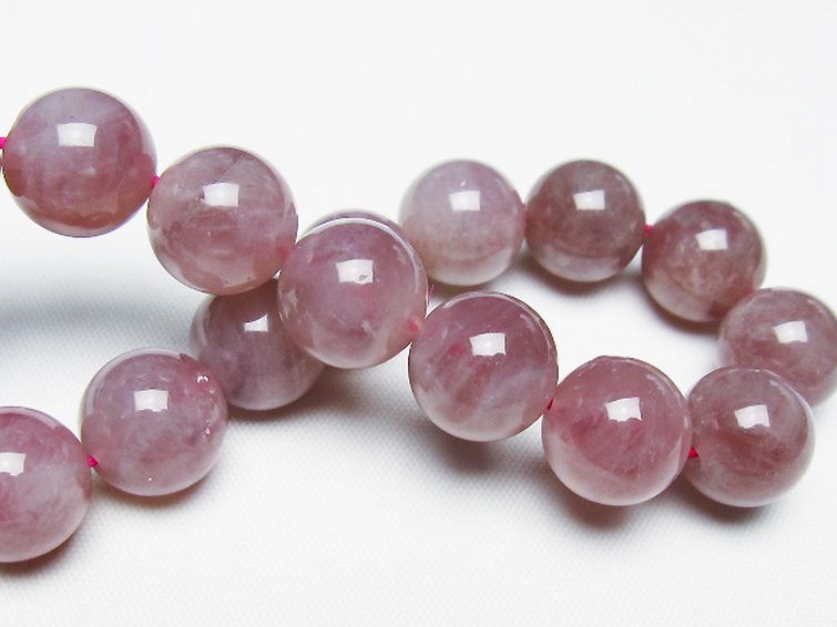 ローズクォーツ ブレスレット 12mm [T373-6838] 2枚目