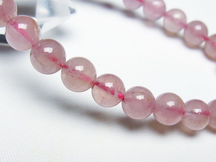ローズクォーツ ブレスレット 7mm [T373-6886] 3枚目
