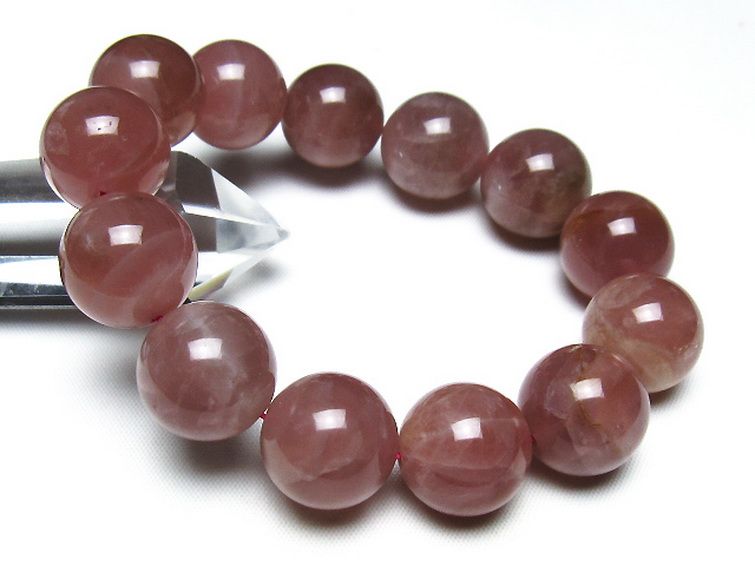 ローズクォーツ ブレスレット 17mm [t373-7054] 1枚目