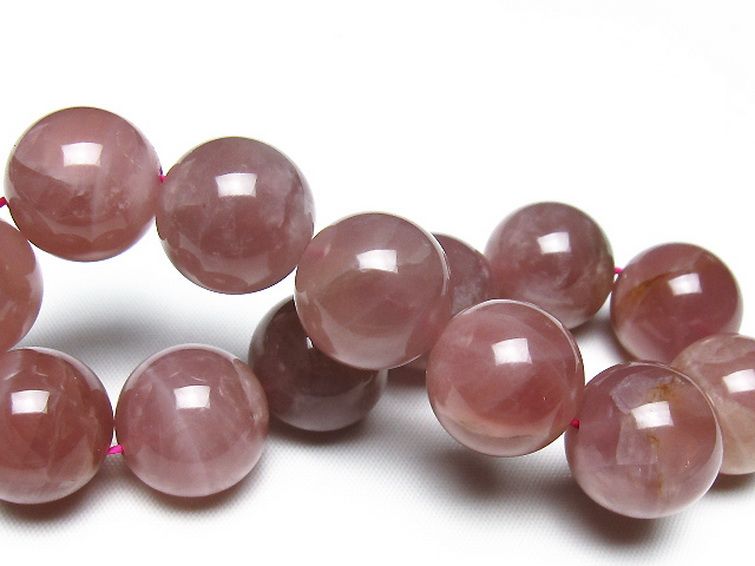 ローズクォーツ ブレスレット 17mm [t373-7054] 2枚目