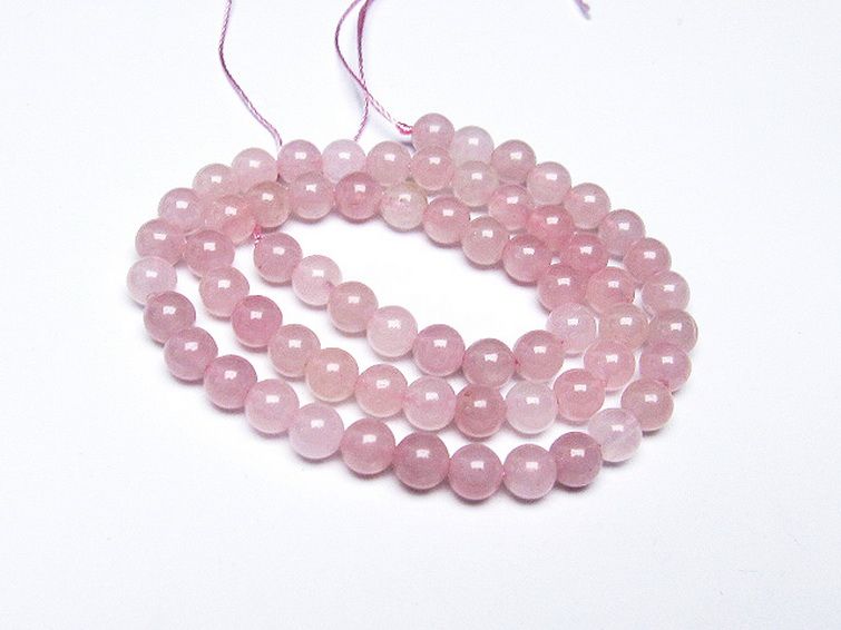 ローズクォーツ 一連 6mm ビーズ [t374-2062] 1枚目