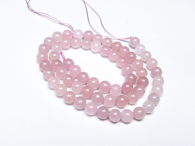 ローズクォーツ 一連 7mm ビーズ [t374-2160] 1枚目