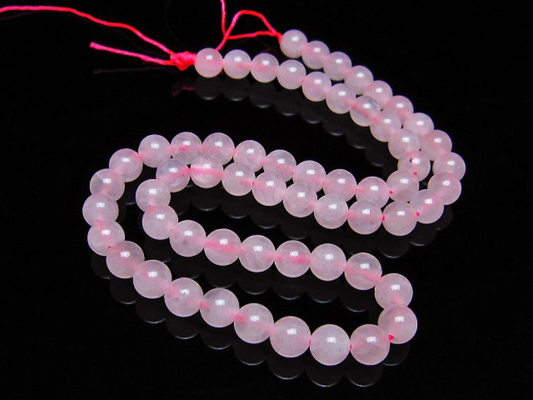 ローズクォーツ 一連 7mm ビーズ [t374-2206] 2枚目