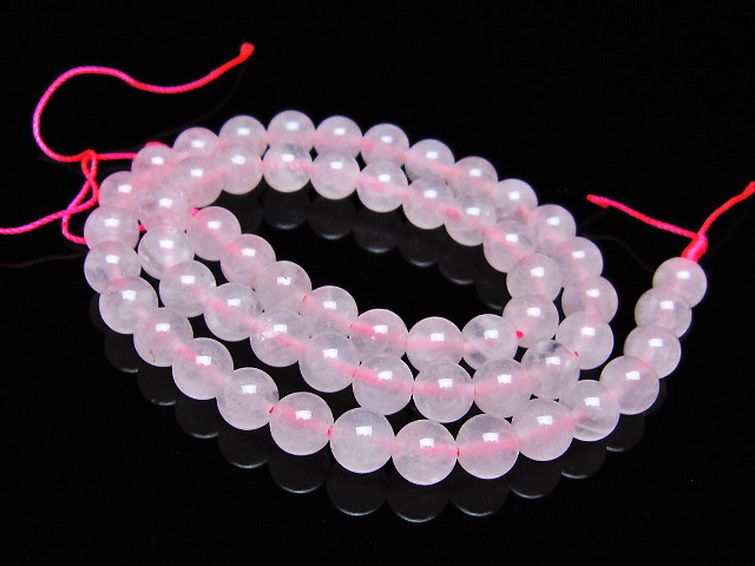 ローズクォーツ 一連 7mm ビーズ [t374-2208] 1枚目