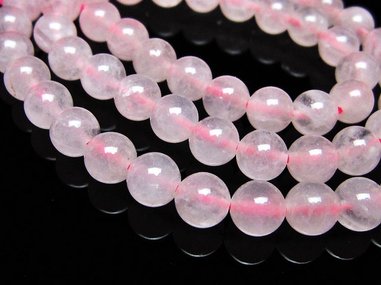 ローズクォーツ 一連 7mm ビーズ [t374-2208] 3枚目