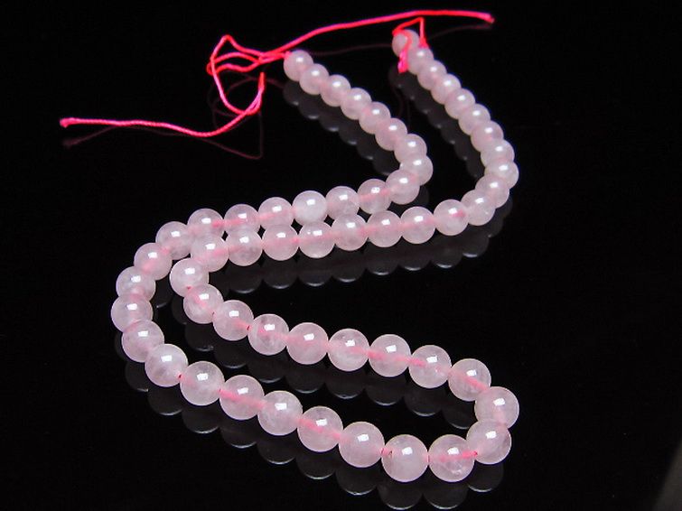 ローズクォーツ 一連 7mm ビーズ [t374-2210] 2枚目