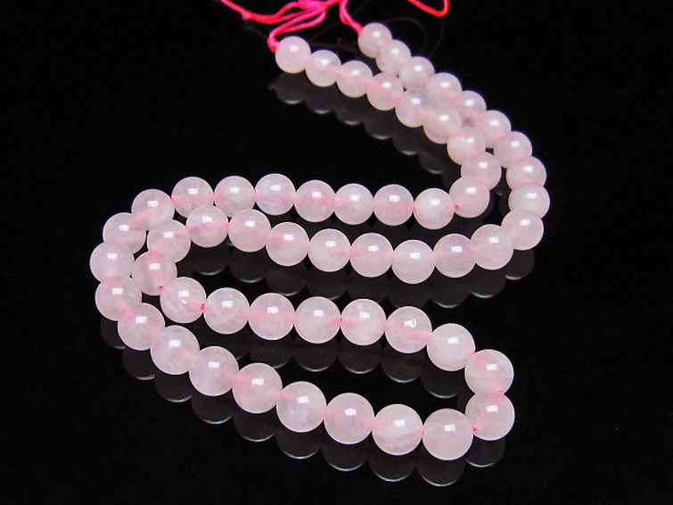 ローズクォーツ 一連 7mm ビーズ [t374-2212] 2枚目