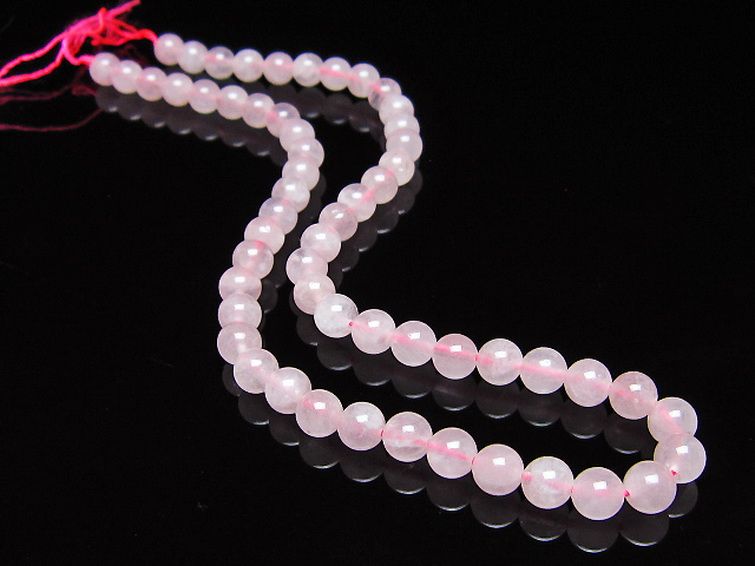 ローズクォーツ 一連 7mm ビーズ [t374-2217] 2枚目