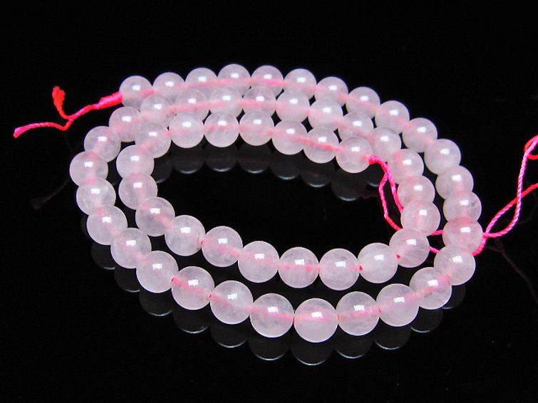 ローズクォーツ 一連 7mm ビーズ [t374-2221] 1枚目